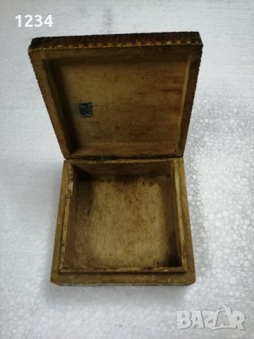 Дървена кутия 9 х 9 h 3.5 см. , снимка 2 - Други стоки за дома - 32328780