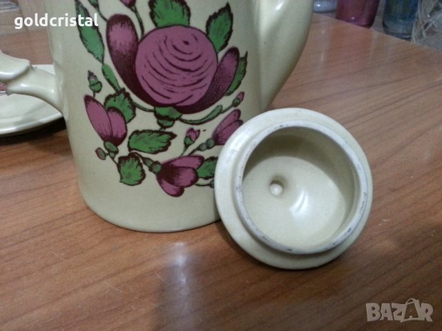 Стар български порцелан чайник и чаши за кафе , снимка 4 - Антикварни и старинни предмети - 38650743