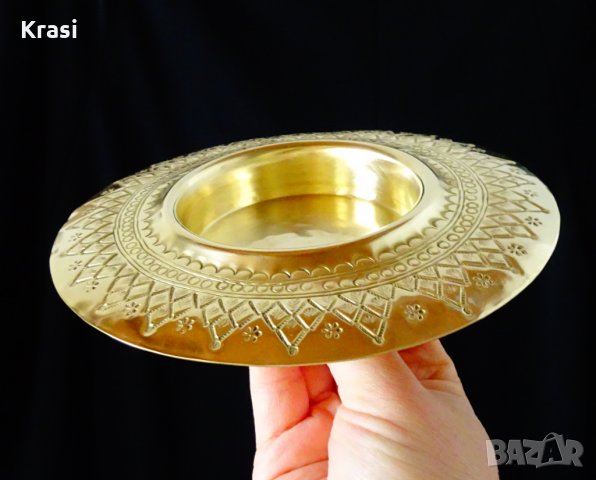 Старинен бронзов съд,купичка за ядки,пепелник, снимка 2 - Антикварни и старинни предмети - 27919631