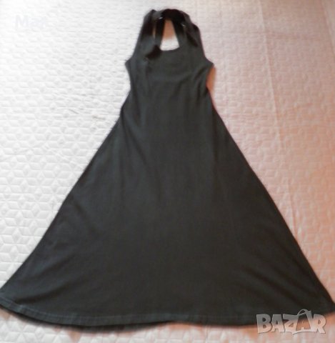 Ефектна дълга черна рокля/сукман S/M