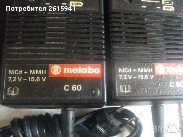 Зарядно METABO C60/METABO AC30/-4,8-15,6-18 Волта-MAKITA 7,2 V - Японско-Оригинално-Отлично, снимка 5 - Други инструменти - 36813350