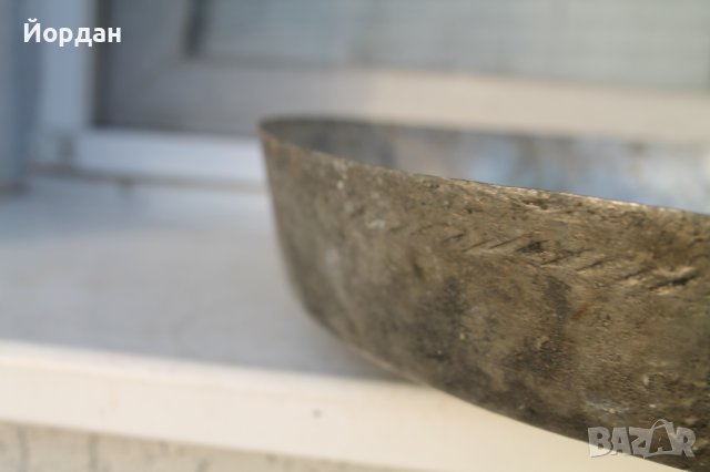 Стара медна тава за баница, снимка 5 - Антикварни и старинни предмети - 38476739