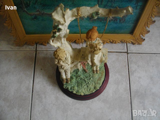 Capodimonte-31см Винтидж Порцелан Статуетка/Фигура,Подпис от Бруно Мерли-Bruno Merli-1983 Florence, снимка 8 - Статуетки - 39964138