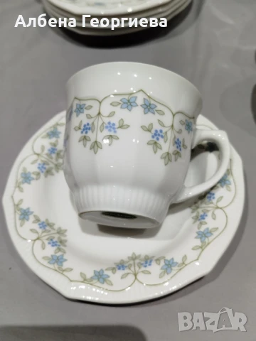 Фин порцеланов сервиз за кафе BLUTENREIGEN BONAPART, снимка 5 - Сервизи - 50864248