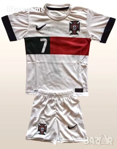 Детски футболен екип Португалия Роналдо комплект тениска къси панталони Portugal Ronaldo