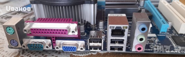 Дъно Gigabyte GA-G41M Combo v2 + процесор Intel Dual Core 2.00GHz E1400 + охлаждане + задната планка, снимка 3 - Дънни платки - 33221353