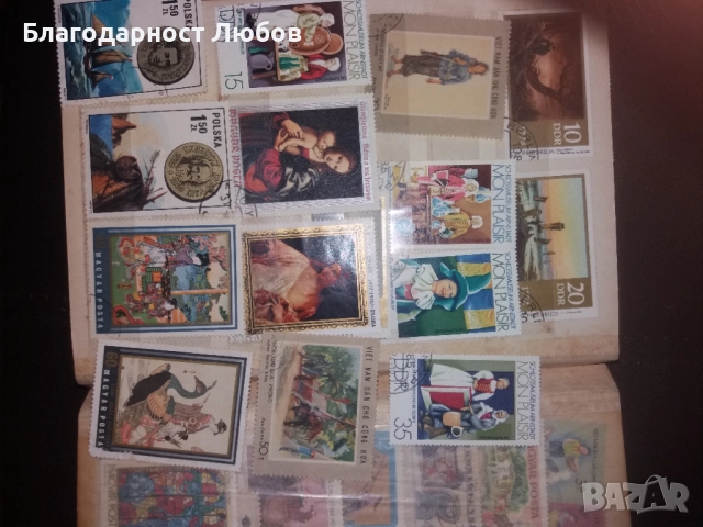 Античен класьор с няколко колекции стари марки, снимка 9 - Филателия - 52427543