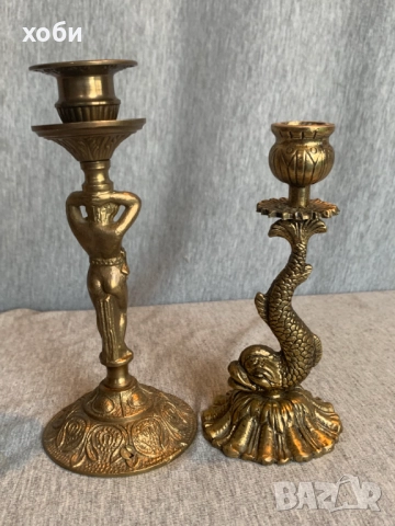 бронзови свещници , снимка 2 - Антикварни и старинни предмети - 52976189