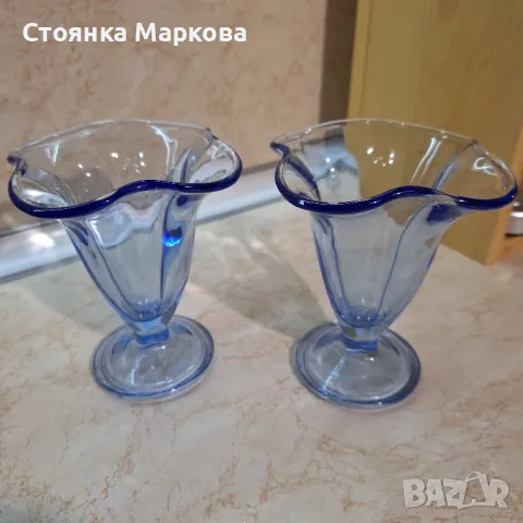 Нови чаши за мелба сини -6 бр, снимка 2 - Чаши - 48787675