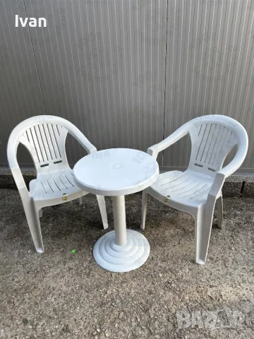 Комплект за тераса 2 стола с маса, снимка 1