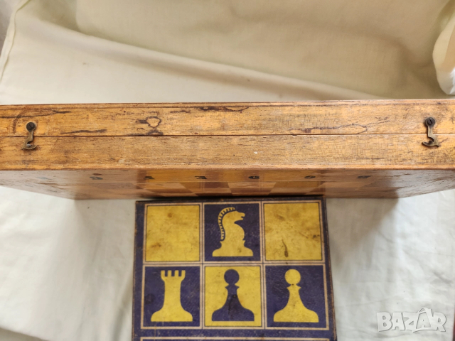 шах - голям ( и табла) р-р 48х48см и пирографиран, р-р 34х34 см, в комплект с фигури/пулове, снимка 4 - Шах и табла - 52583035