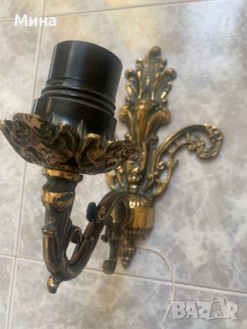 Продавам луксозни месингови аплици, снимка 5 - Полилеи - 35777265