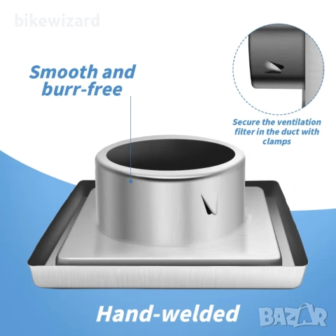 Вентилационна решетка от неръждаема стомана 150 мм с обратна клапа защита от атмосферни влияния НОВА, снимка 2 - Други стоки за дома - 53434726