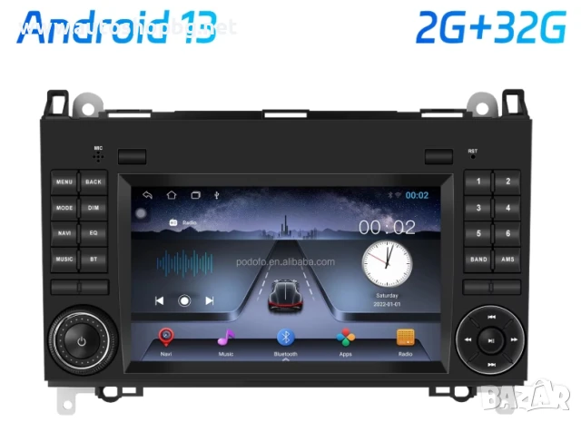 7-инчов Android стерео автомобилно радио Безжично Carplay/Android Auto GPS WIFI BT за Benz W169/B200