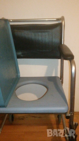 Комбиниран инвалиден стол - инвалидна количка; санитарен/хигиенен стол за баня/тоалетна, снимка 5 - Инвалидни колички - 52847749