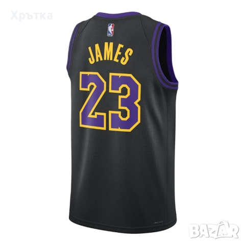 Nike NBA Lakers LeBron - Оригинален мъжки баскетболен потник р-р L, снимка 4 - Тениски - 52249538