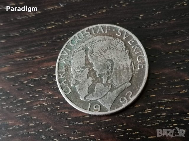 Mонета - Швеция - 1 крона | 1992г., снимка 2 - Нумизматика и бонистика - 27166437