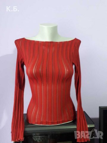 Ластична блуза р-р XS,S, снимка 4 - Корсети, бюстиета, топове - 33417621