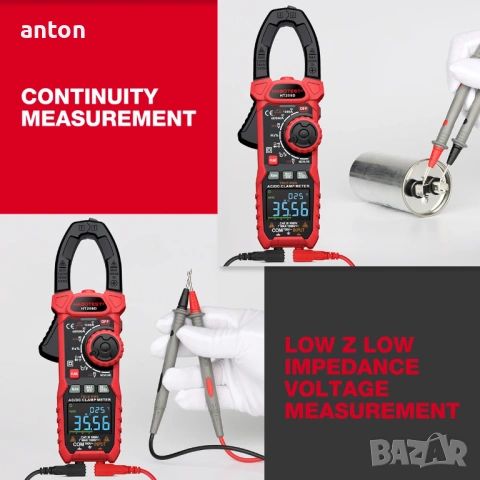 1000A AC DC Амперклещи за постоянен и променлив ток current clamps прав напрежение волтметър 1000А, снимка 3 - Друга електроника - 53032753