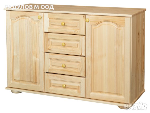 Скрин 120см с две врати и четири чекмеджета / 30356