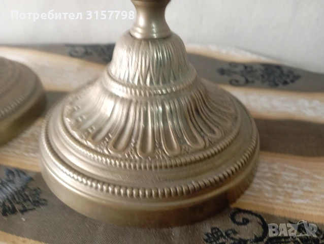 Два барокови свещника комплект, снимка 2 - Други ценни предмети - 50565141