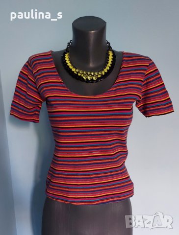 Еластична памучна блуза тип тениска "H&M" ® , снимка 2 - Тениски - 33344259