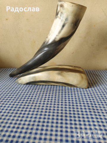 стар сувенир от естествен рог, снимка 4 - Ръчно изработени сувенири - 32464754