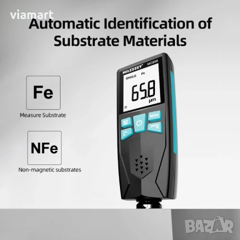 Дебеломер за боя Mileseey MC998 за метал, алуминий и авто боя, с аларма при отклонение