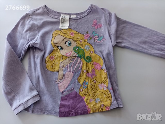 Рапунцел - боди и блуза H&M, снимка 2 - Детски Блузи и туники - 38407365