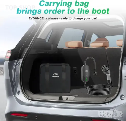 EVDANCE EV зарядно тип 2, 8 метра, 6/8/10/13A, регулируем ток, IP66, снимка 7 - Аксесоари и консумативи - 49937553