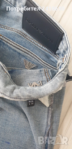 Emporio Armani Slim Fit Mens Size 34 ОРИГИНАЛ Мъжки Дънки!, снимка 15 - Дънки - 53271459