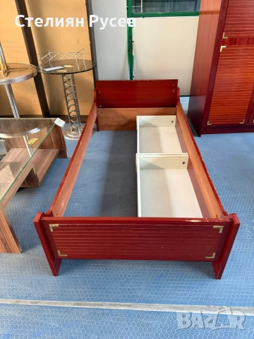  021122 легло с матрак от дърво 190/90см цена 230 лв или 117.60 евро смр -190см / 90см широко -еднол, снимка 5 - Спални и легла - 52282559