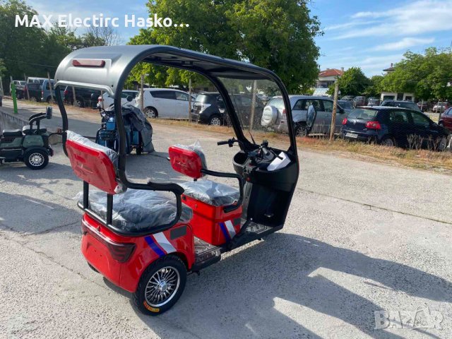 Електрическа триколка с таван MaxMotors 1500W - RED, снимка 2 - Мотоциклети и мототехника - 39300573
