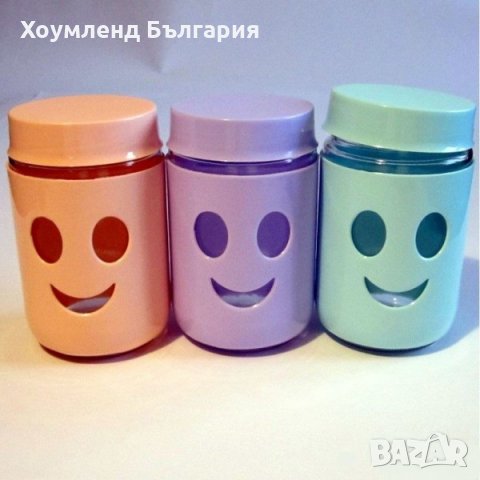 Буркани детска закуска с пластмасова облицовка и УСМИВКА 350/600мл, снимка 2 - Кутии за храна - 26800709