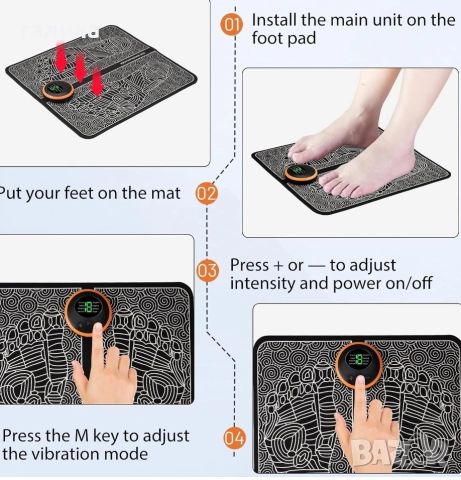 ПРОФЕСИОНАЛЕН EMS МАСАЖОР ЗА КРАКА, снимка 10 - Масажори - 52777298