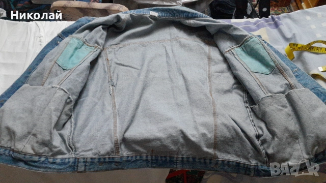 Старо дънково яке с леки следи от употреба, снимка 2 - Якета - 52583314