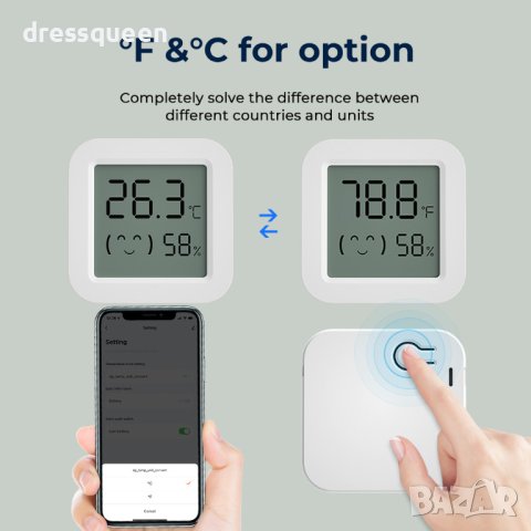 3991 Блутут сензор за температура и влажност, снимка 3 - Друга електроника - 43949629