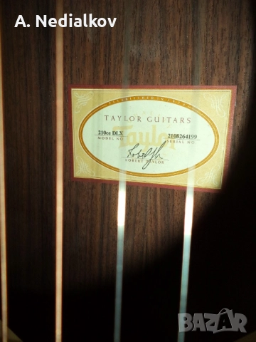Taylor 210 CE DLX electroacoustic guitar, снимка 3 - Китари - 51574645