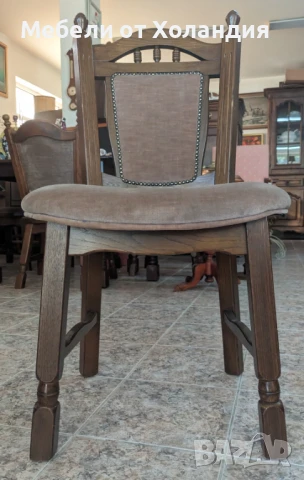 4 дъбови стола с дамаска, снимка 8 - Столове - 50999504