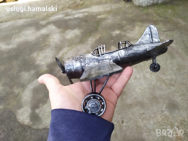Метален макет/играчка самолет, снимка 3 - Антикварни и старинни предмети - 52546910