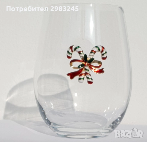 Декорирана стъклена коледна чаша, снимка 9 - Декорация за дома - 52470550