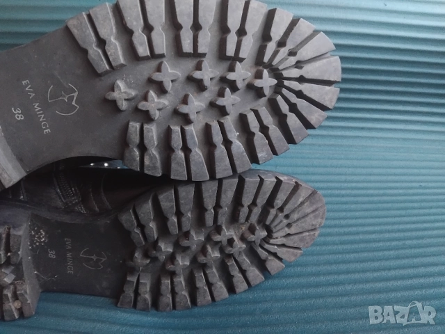 Eva Minge 100% оригинални дамски ботуши естествена кожа, 38 номер, снимка 6 - Дамски ботуши - 52415364