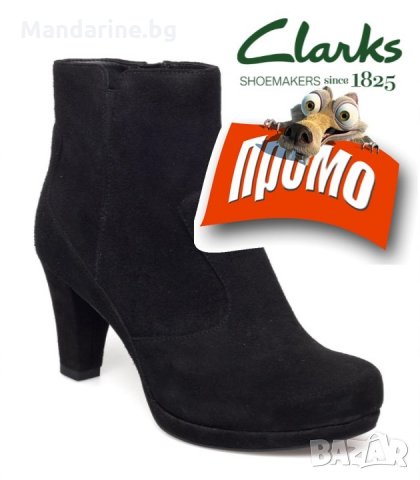ПРОМО 🍊 CLARKS 🍊 Дамски черни боти от ест. велур CLARKS ARTISAN 35½ и 36 номер нови с кутия, снимка 12 - Дамски боти - 20635639