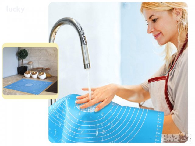 Силиконова подложка за месене и точене, снимка 5 - Други - 39110201