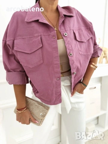 Дамско дънково яке тип риза NEST, 6цвята , снимка 9 - Якета - 53360513