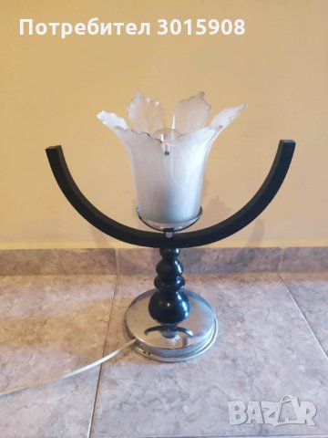 Ретро лампа Дървена Антикварна, снимка 2 - Настолни лампи - 32490411