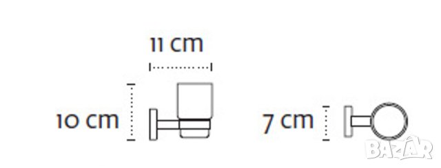 Чаша за четки за зъби от неръждаема стомана, снимка 3 - Други - 40791356