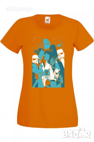 Дамска тениска Star Wars characters,Филм,Игра,superhero,Изненада,Подарък,Повод,, снимка 8 - Тениски - 37728740