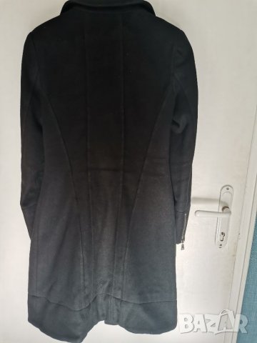 Черно дълго палто с подплата , снимка 2 - Палта, манта - 38491550