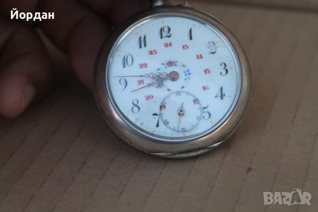 Швейцарски сребърен джобен часовник , снимка 6 - Джобни - 50874733